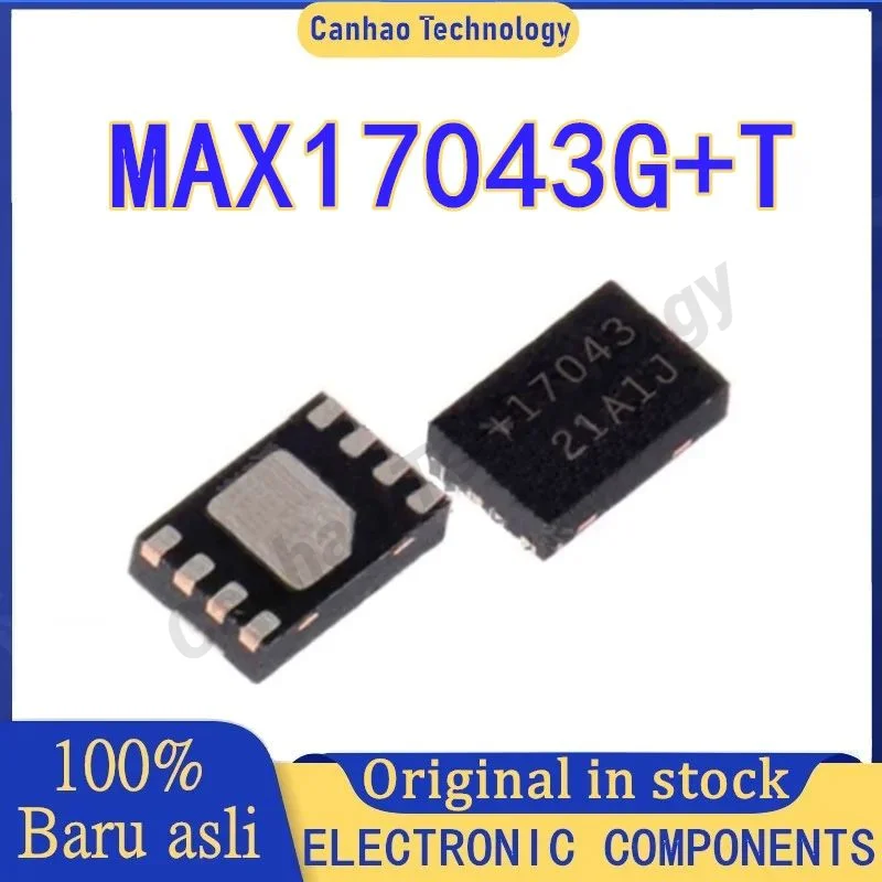 5 шт. 17043 MAX17043 MAX17043G + T QFN-8 100% новый оригинал на складе