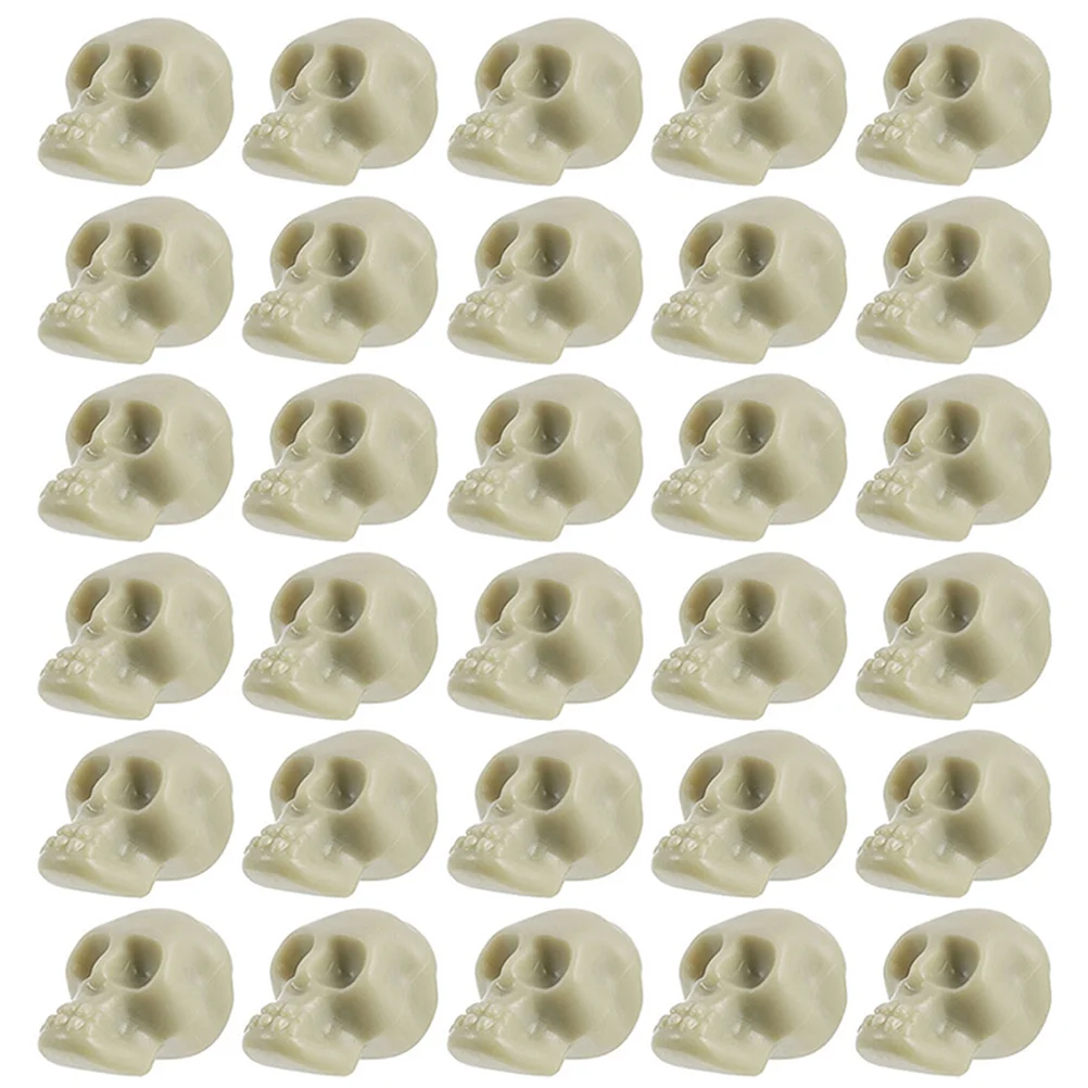 

100 Pcs Model Decoration Halloween Skulls Artificial Ornaments Toy Bagged Mini