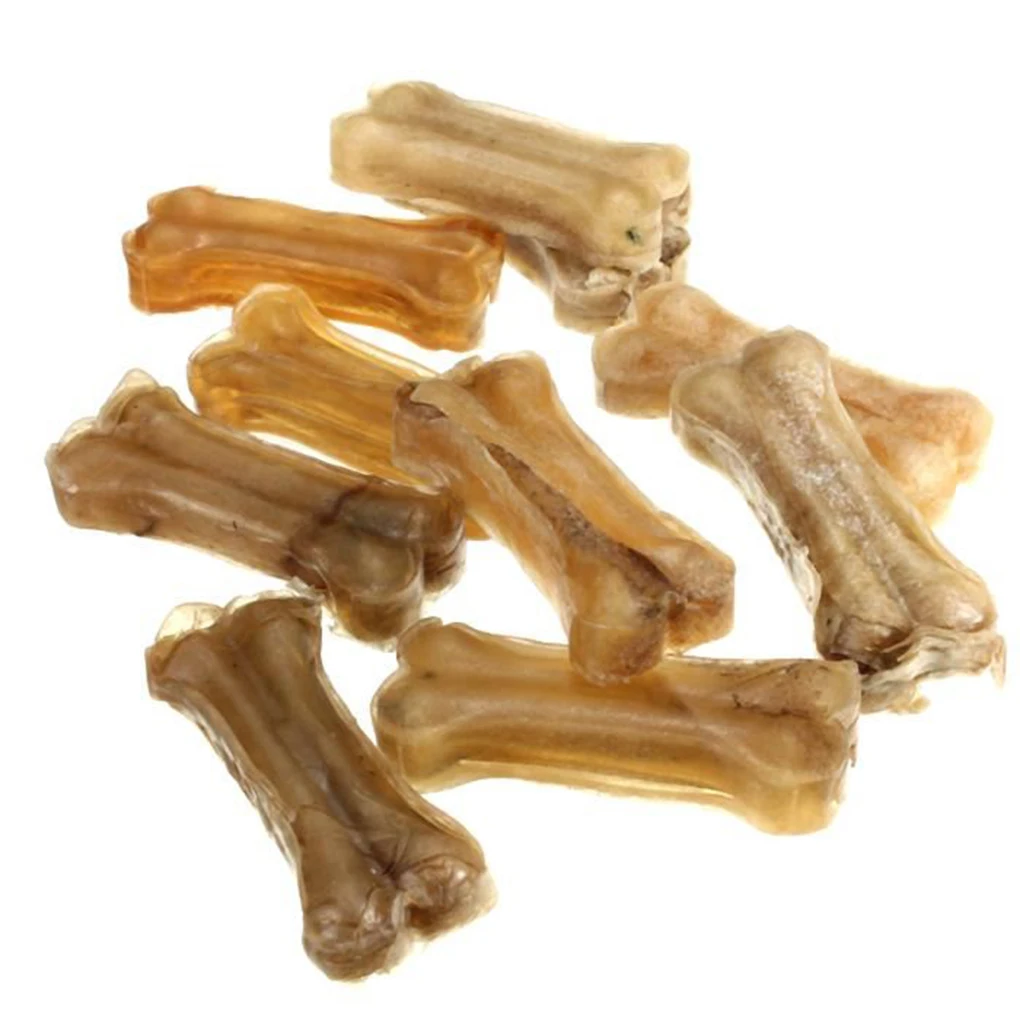 

10pcs/lot Snack Treat Dog Chews Bone Pet Puppy Tooth Cleaning Bone Doggie Dental Teething Aid Toys Gadget