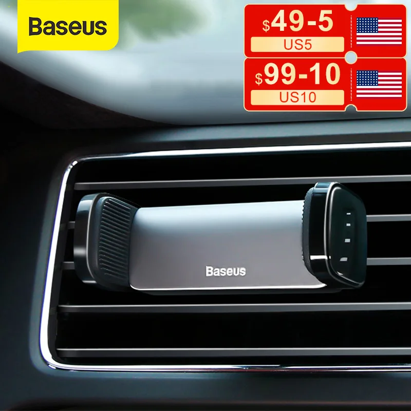 baseus car phone holder for iphone 13 12 pro samsung s22 xiaomi huawei auto air vent mount holder smartphone gps support stand free global shipping