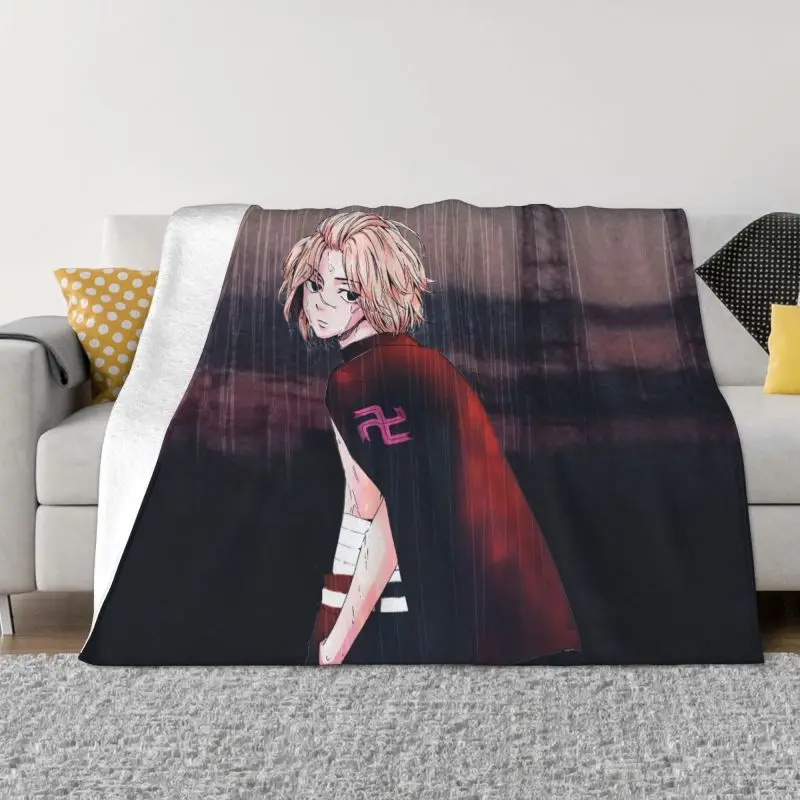 

Теплое фланелевое одеяло для дома, дивана, офиса, путешествий, Токийский манга, манга