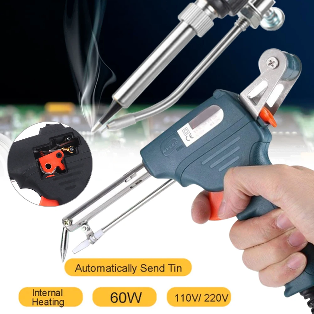 

Soldering-Iron Tin-Gun With Tin Wire 60W Hand-held Tin Electric Soldering Iron Kit Tin Wired Welding Welding Repair Tool