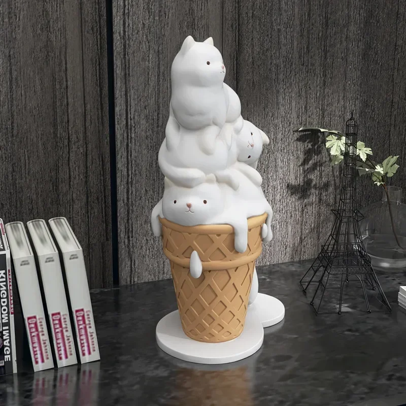 

Creative Cat Ornaments Living Room Entrance TV Cabinet Room Layout Soft Home Decoration Wedding Gift