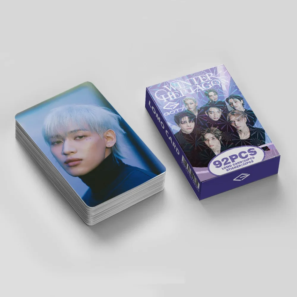 92 шт./компл. GOT7 Idol новый альбом WINTERHEPTAGON Lomo Cards Jackson Jay B JinYoung Mark HD Printd фотокарты и