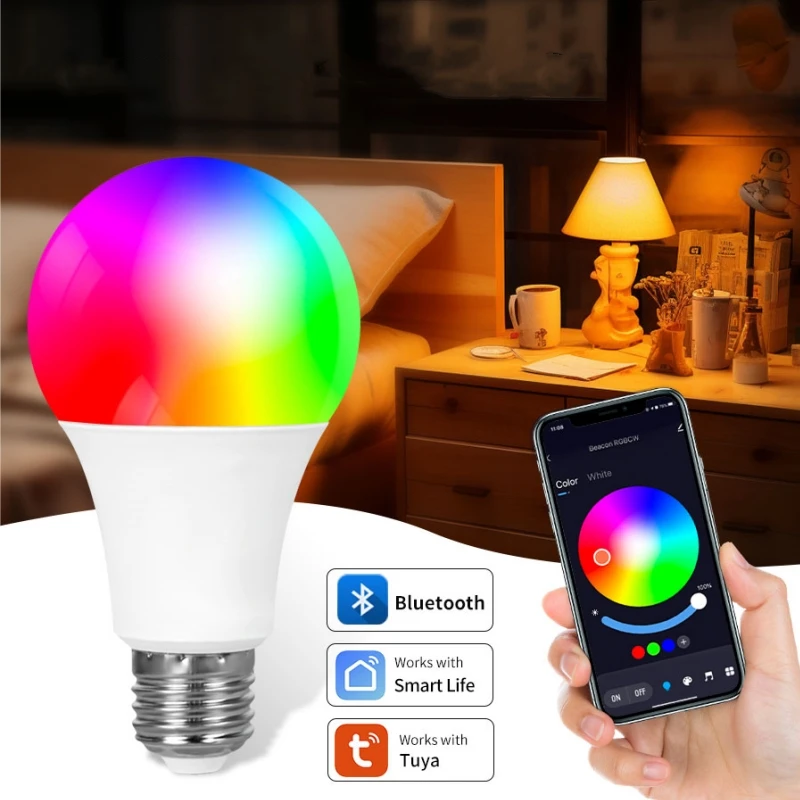 Умная светодиодная лампа E27 Tuya Bluetooth 18/15/9 Вт 220 В