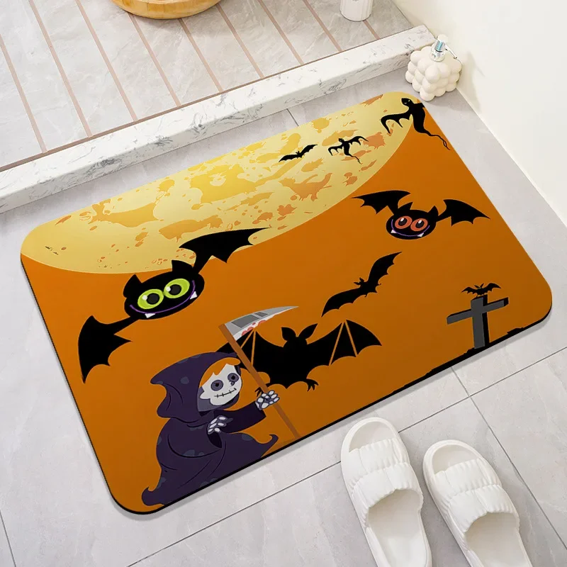 Коврик Vikama На Хэллоуин С Мультяшным Принтом Дизайн Призрака Нескользящий