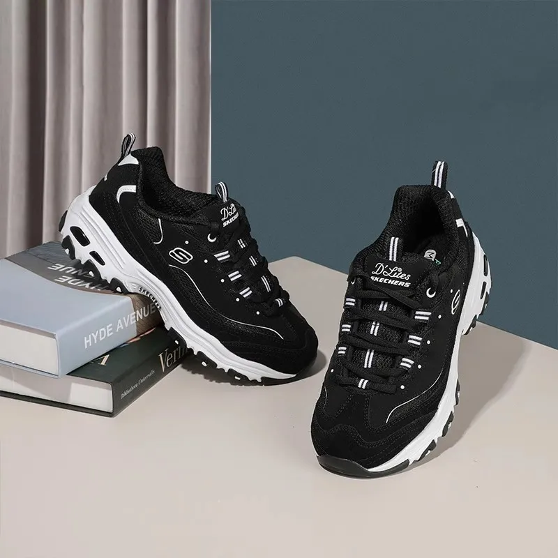 Skechers Женские кроссовки Fashion Повседневная обувь Ретро амортизирующая Panda