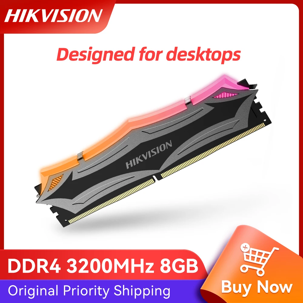 

Hikvision Ram Memória RGB DDR4 3200 16GB 8GB Internal Storage Memory For Desktops U100