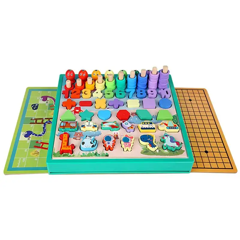 

Wooden Number Puzzle 9 In 1 Wooden Number Puzzle Sorting Montessori Toys For Toddlers Preschool Education Math Stacking Block