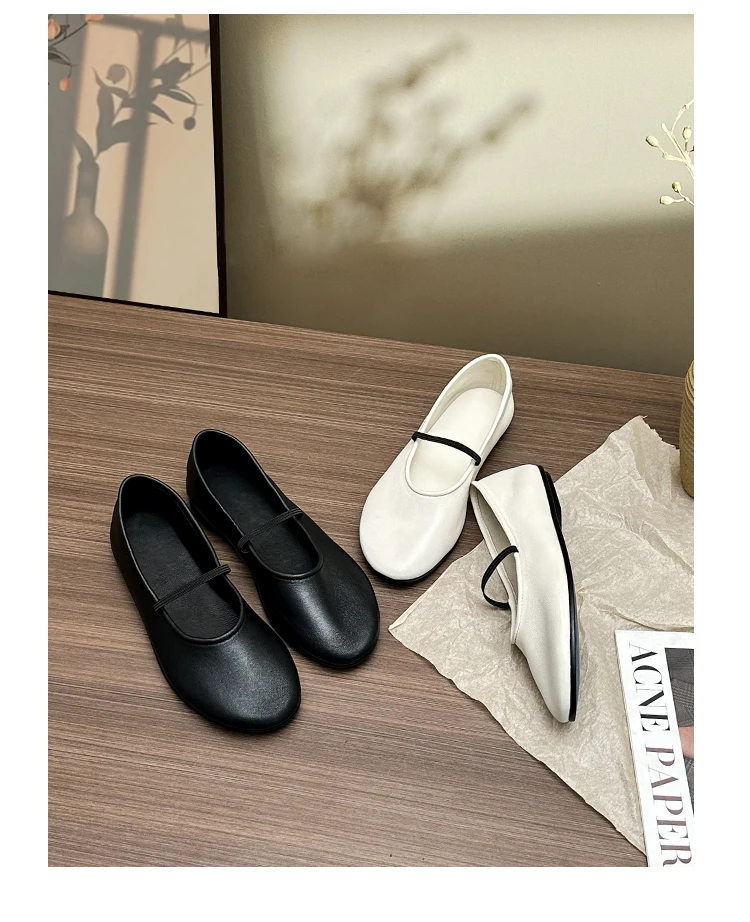 

2023ROW Sheepskin Ballet Shoes Brand Designer Flat Shallow Cut Women's Single Shoes Fashion Women's Shoes