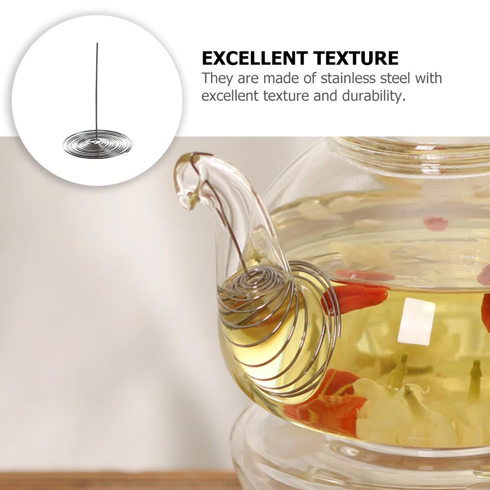 

20pcs Teapot Spout Strainer Home Toolss Stainless Steel Filters Spouts Spring Strainers