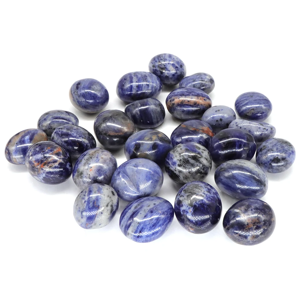 

Natural Blue Sodalite Round Healing Crystal Quartz Mineral Specimen Reiki Tumbled Energy Stone Bulk Gem Home Aquarium Decoration
