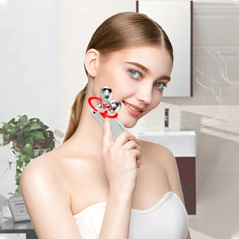 3D роликовый массажер для лица Omsblkin белый