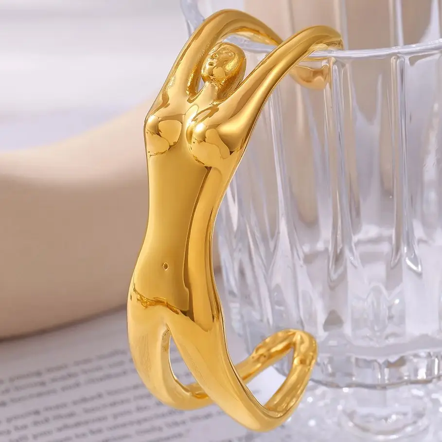 Креативный дизайн женские браслеты-манжеты из нержавеющей стали для женщин