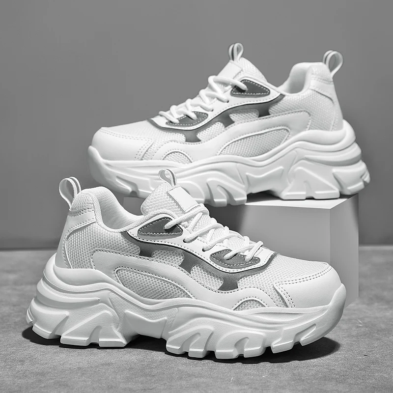 

Moipheng Sneakers Women Vulcanize Shoes White Platform Thick Sole Running Casual Men Shoes Tenis Feminino platform shoes