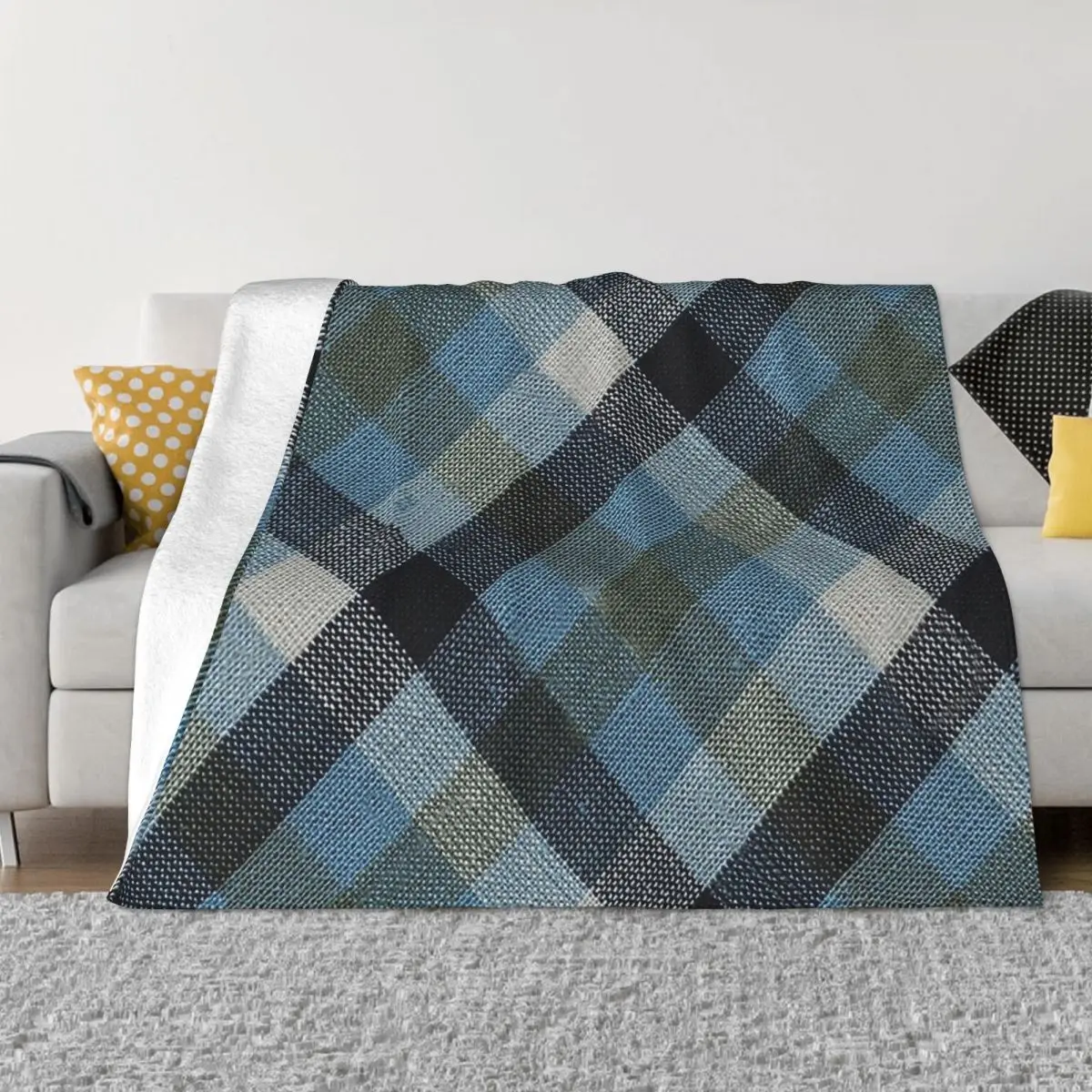 

Плед арт синий Портативный теплый плед одеяла для постельных принадлежностей путешествия