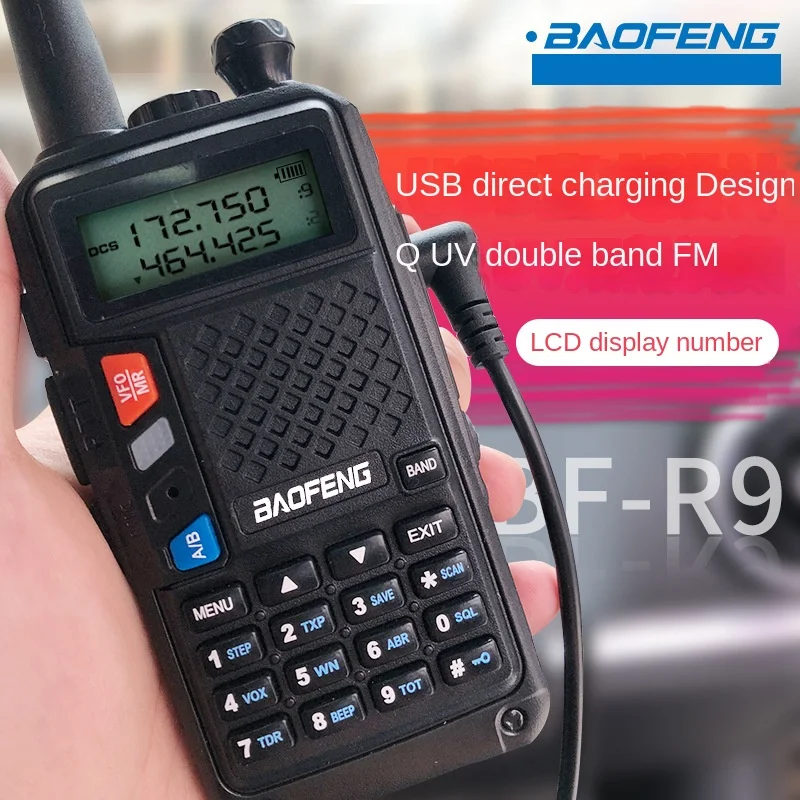 Baofeng Bf-r9 Dual Band Dual Segment Dual Standby USB Direct Charging Mode Direct Frequency 5km Relay 50km