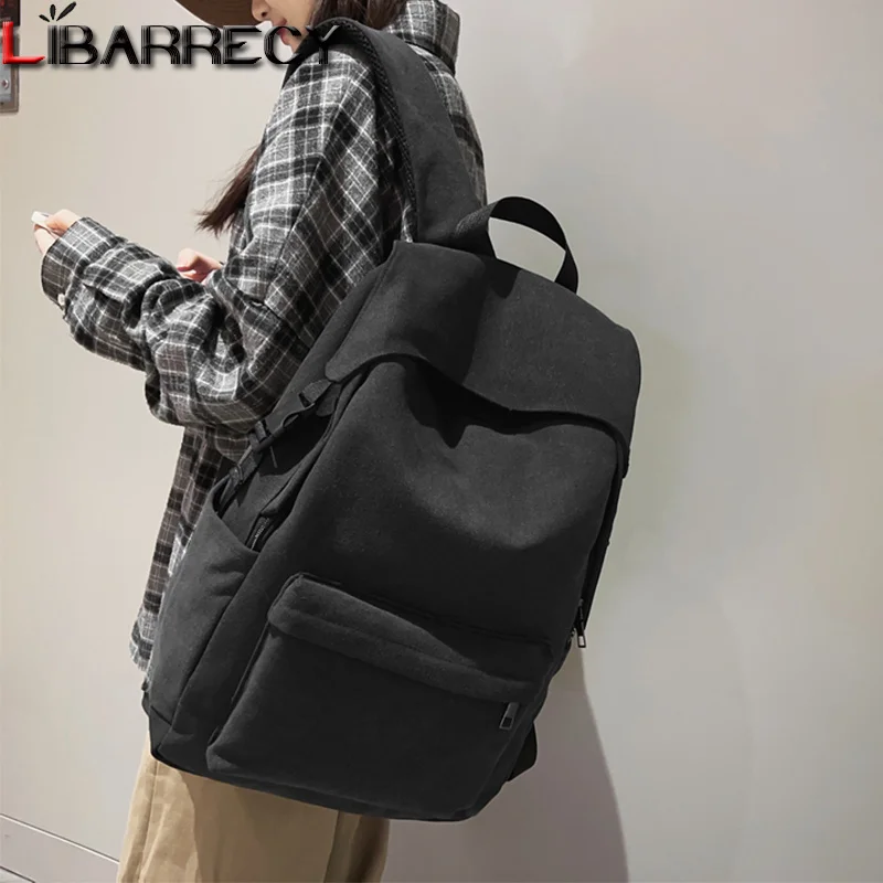 

Милый женский вместительный холщовый рюкзак, однотонные женские школьные ранцы для колледжа, женские рюкзаки для ноутбука, дорожные сумки для книг для девушек