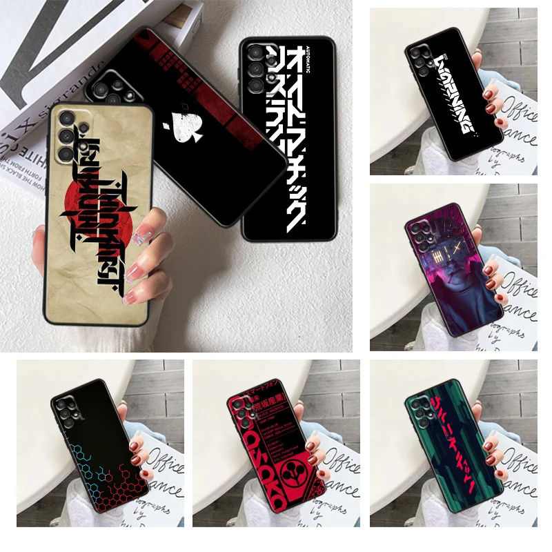 

Cyber style punk Phone Case For Samsung A22S A22 A21S A14 A13 A12 A11 A04S E A03S A02S A01 Core Black Soft Cover