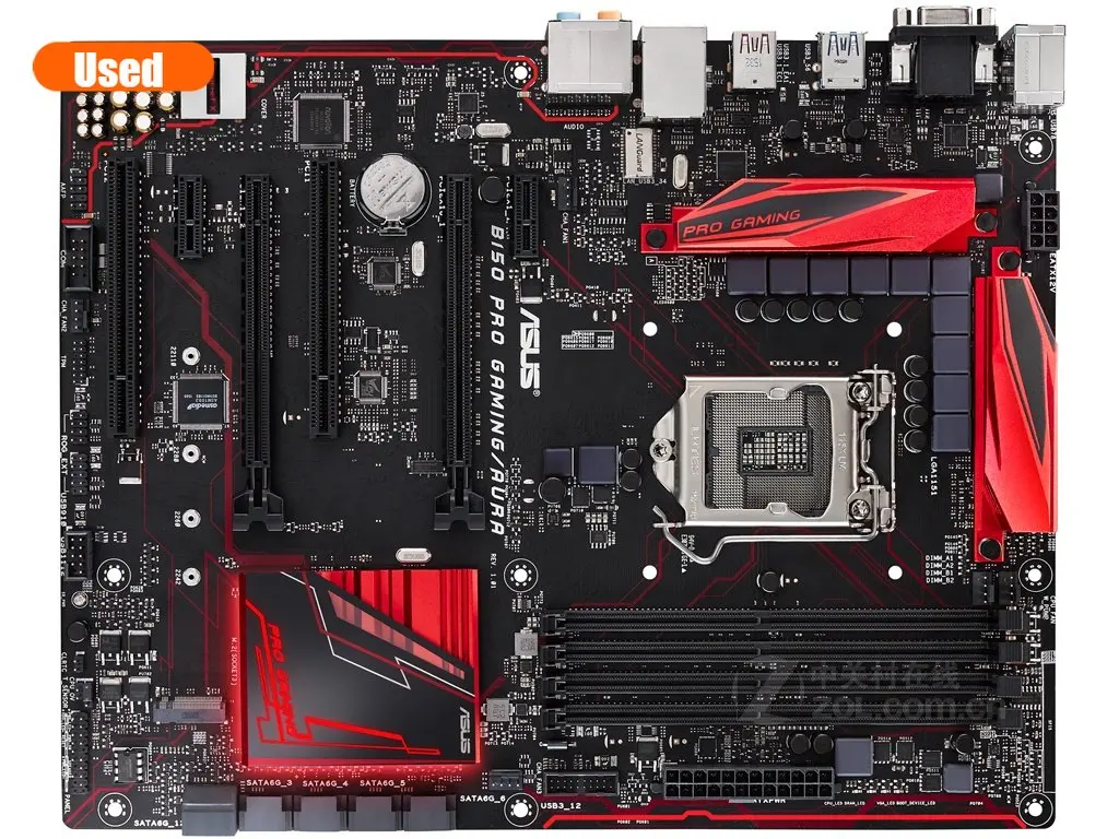 Б/у ASUS B150 PRO GAMING/AURA LGA 1151 материнская плата DDR4 для Core i3-7320 c M.2 USB3.1 SATA3 Intel ATX - купить по