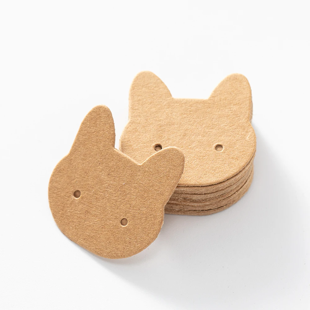 

50 шт., подставка для карточек с кошачьими серьгами, картон для DIY, органайзер для ювелирных изделий для ушей, подарочная упаковка, материал для малого бизнеса, оптовая продажа