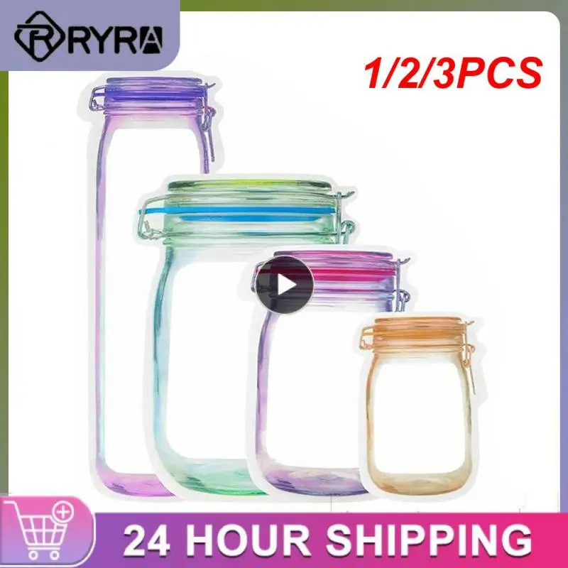 

1/2/3PCS Reusable Mason Jar Storage Bags Food Fresh Saver Storage Sandwich Bag for Kitchen Camping Picnic Organizer Food
