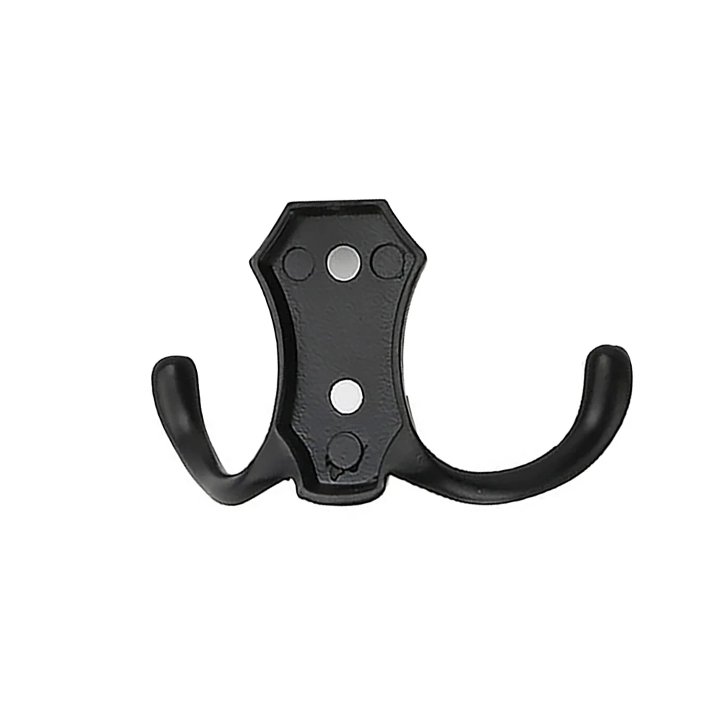 

Wall Mounted Hook Bathroom Bedroom Double-hook Design Robe Cap Hat Alloy Hanger Clothes Holder