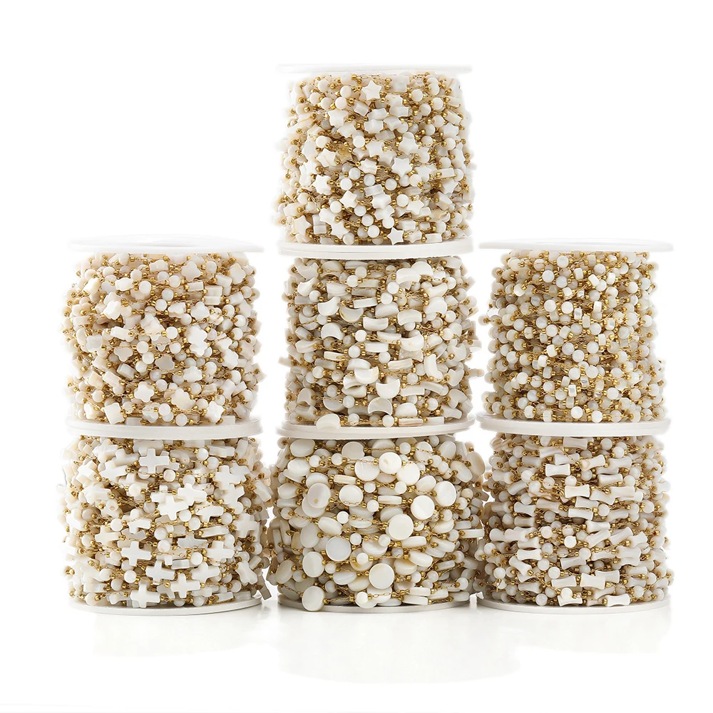 1 метр сердце звезда ракушки цепи из нержавеющей стали ручной работы для DIY нежные