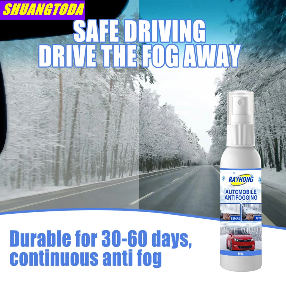 

60ML Lasting Car Rain-proof And Anti-fogging Agent Glass Rearview Mirror Defogging And Dehumidifying Bathroom Glass Cleaner