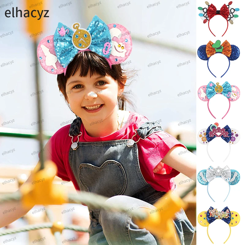 

2023 New Design Mouse Ears Headband Girls Princess Headwear DIY Carnival Party Cosplay Adult Amusement Park Hair Accessories