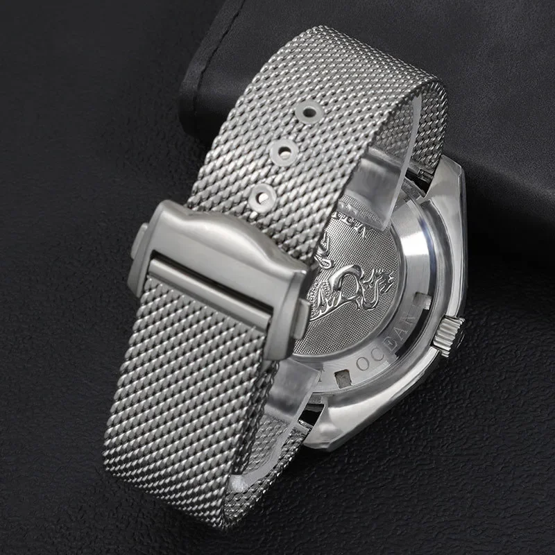 Фото Аксессуары для часов-цепочки 20 мм, ремешок для Omega 007 Seamaster Diver 300, высококачественный сменный миланский браслет из нержавеющей стали №5