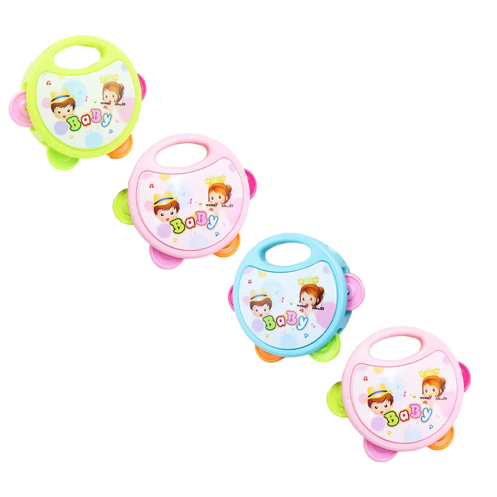 

4Pcs Toddler Rattle Toys Exquisite Musical Toys Handheld Drums Plastic Education Toys