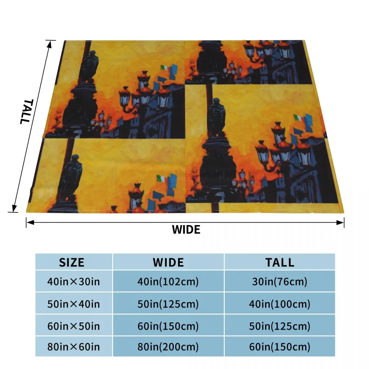 Одеяло с лампами оɼonnell (Дублин Ирландия)