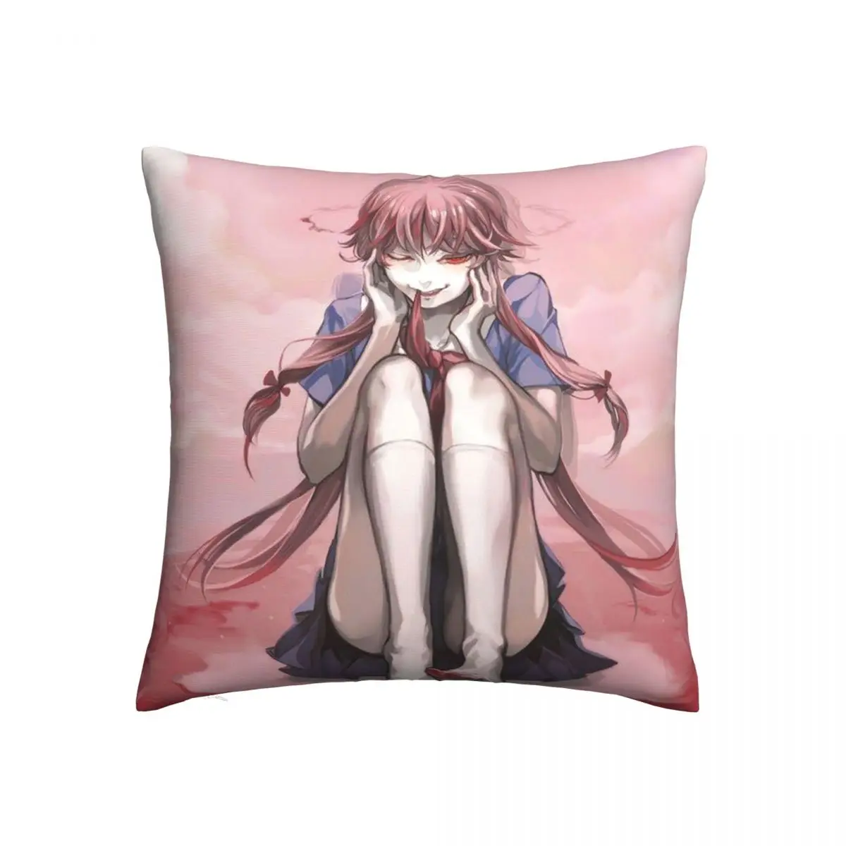 

Mirai Nikki Anime Pillowcase Polyester Cushion Cover Decoration Future Diary Yuno Gasai Pillow Case Cover Home Zippered 18'