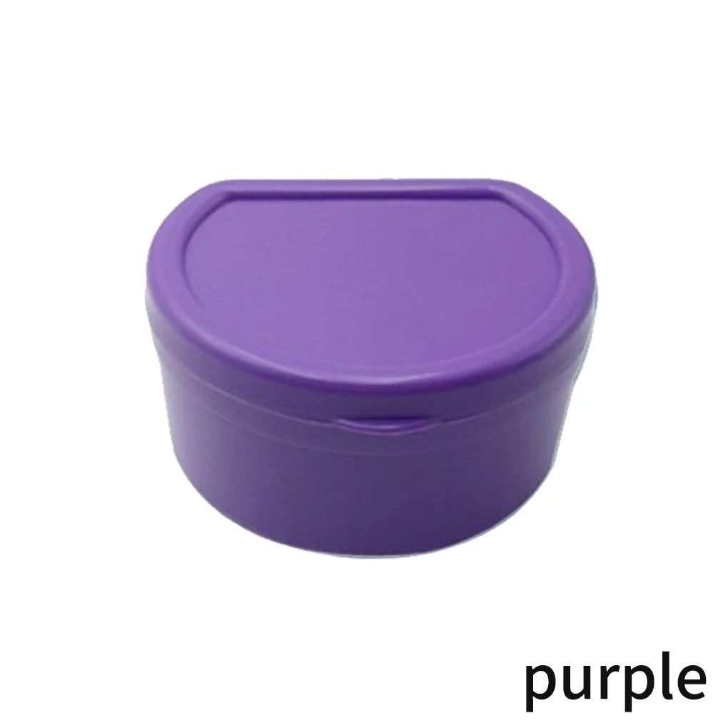 

4 Pieces Mouthguard Container Retainer Storage Organizing Case Box Drainer Portable False Teeth Holder Draining D-type