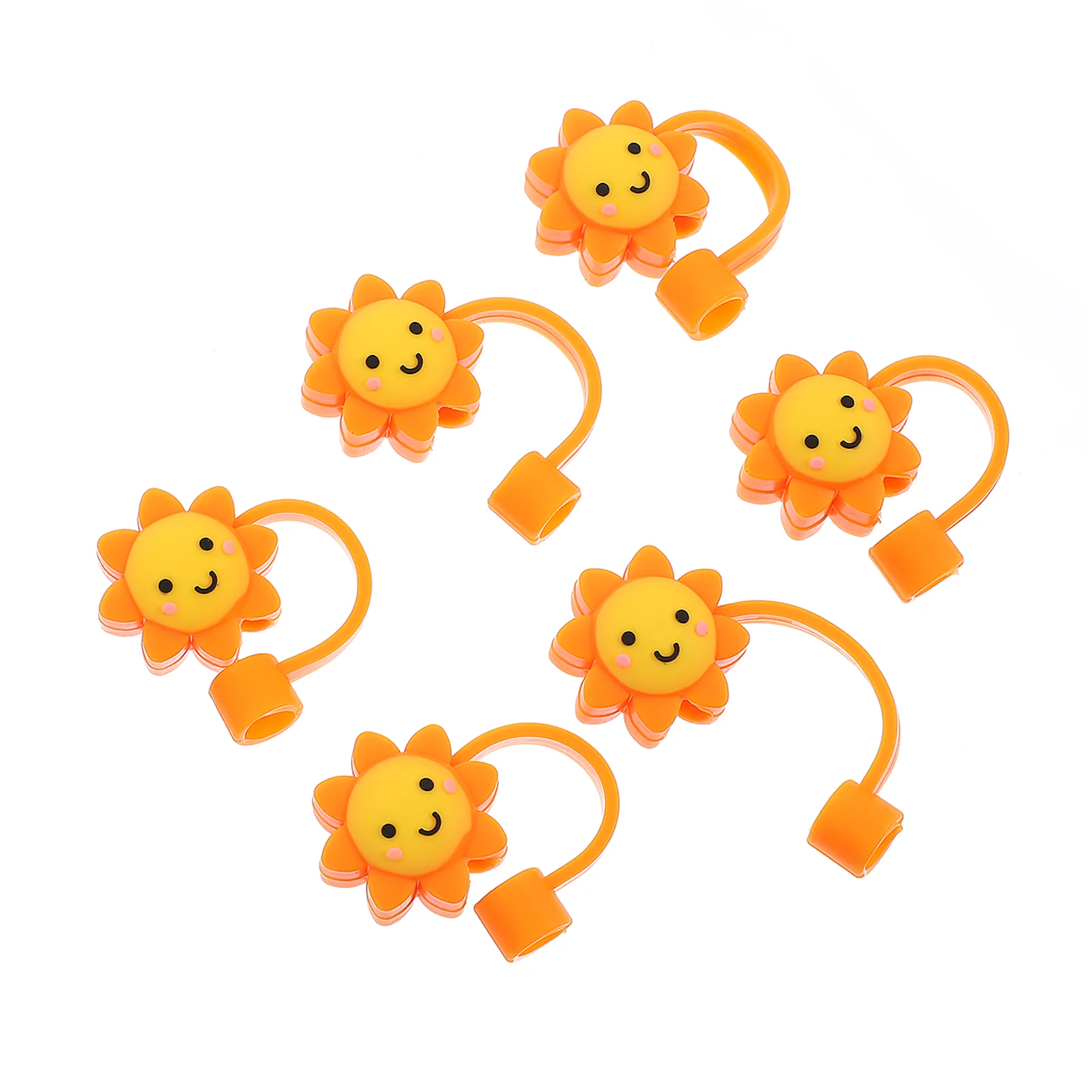 

Straw Cover Covers Silicone Tips Cap Straws Reusable Drinking Caps Protector Toppers Plug Tip Topper Plugs Tumblers Cartoon