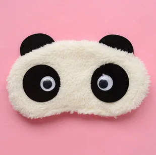 Модная милая плюшевая маска для глаз в виде панды для путешествий мягкая маска для глаз повязка на глаза портативная накладка на глаза для сна