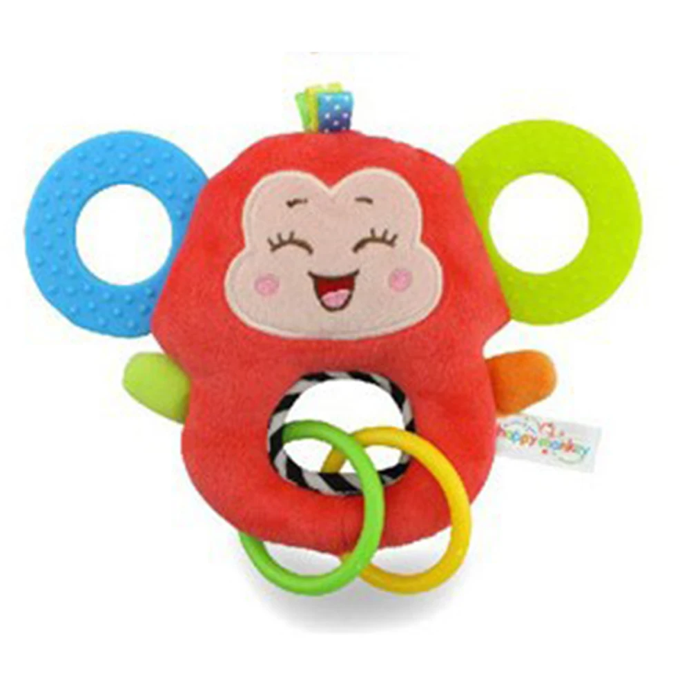 

Animal modeling teether BB hand rattle baby toy O type holding toy