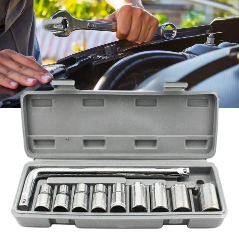 

Набор ударных торцевых головок Mas & ter, метрические и стандартные тройные квадратные торцевые ключи, набор механических инструментов