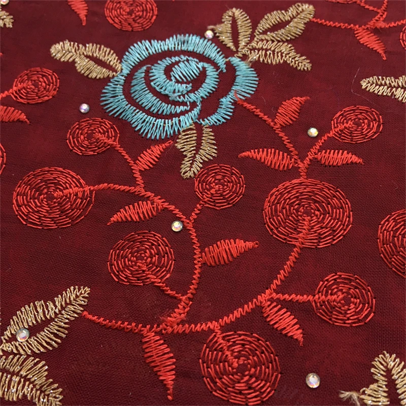 SJD LACE хлопковая кружевная ткань с африканской вышивкой 2024 высокое качество