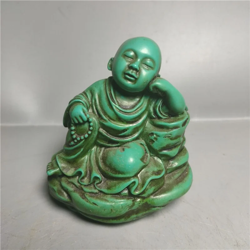 

Оптовая продажа, антикварные поделки из смолы, Имитация бирюзы, маленький монах, маленькое украшение Будды, домашние украшения, оптовая продажа