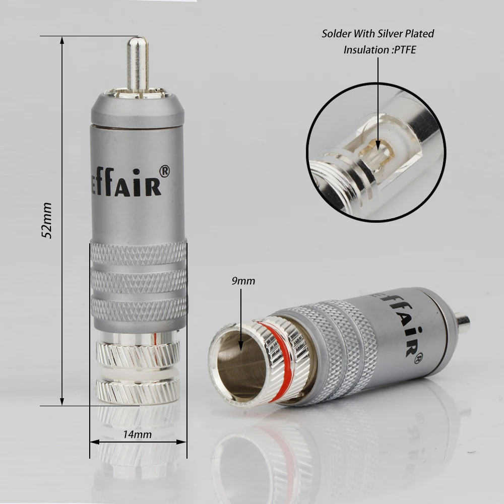 

Terminal Brass Silver Plated RCA Connector Hifi Audio Plug Jack Terminal for Amplifier/ CD/ DVD