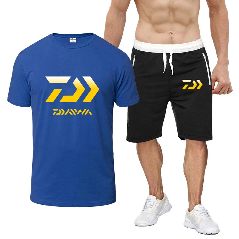 

2022 Daiwa Fishing -Selling Summer T-Shirt Hight Quality Set Brand Jogger Pants Hip Hop Fashion Mens Tracksuits