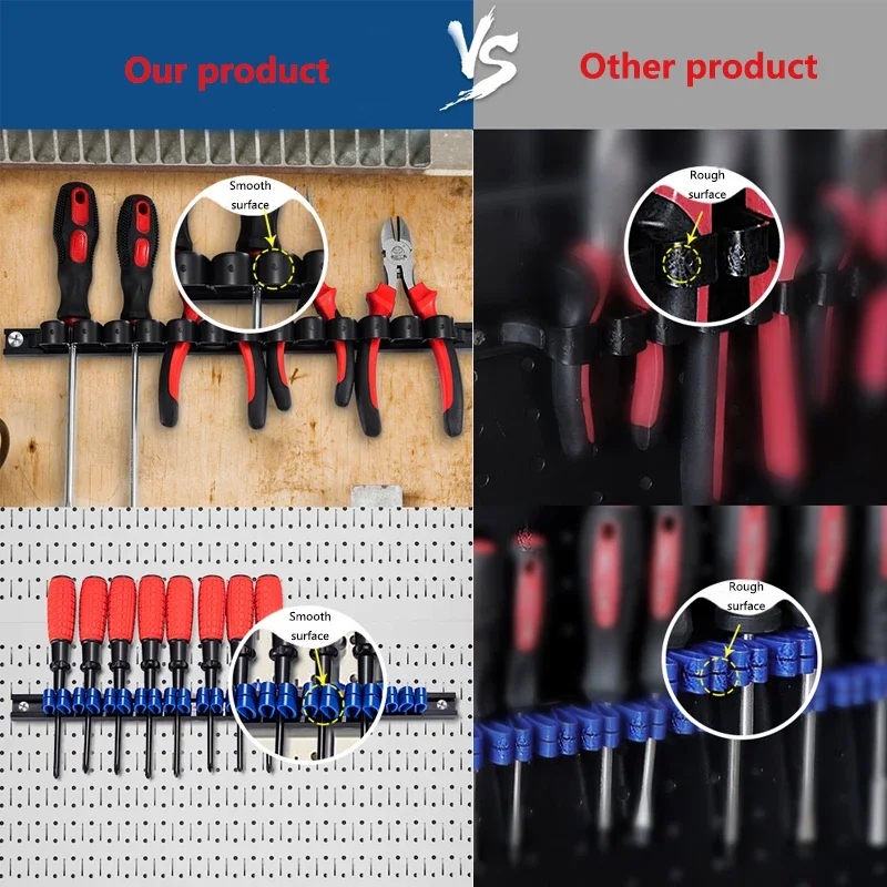 

1pcs Hardware Garage Wall Organizer Rack Workshops Holder Hanger Screwdriver Tool Rail Mount Wrench Plastic Storage Display