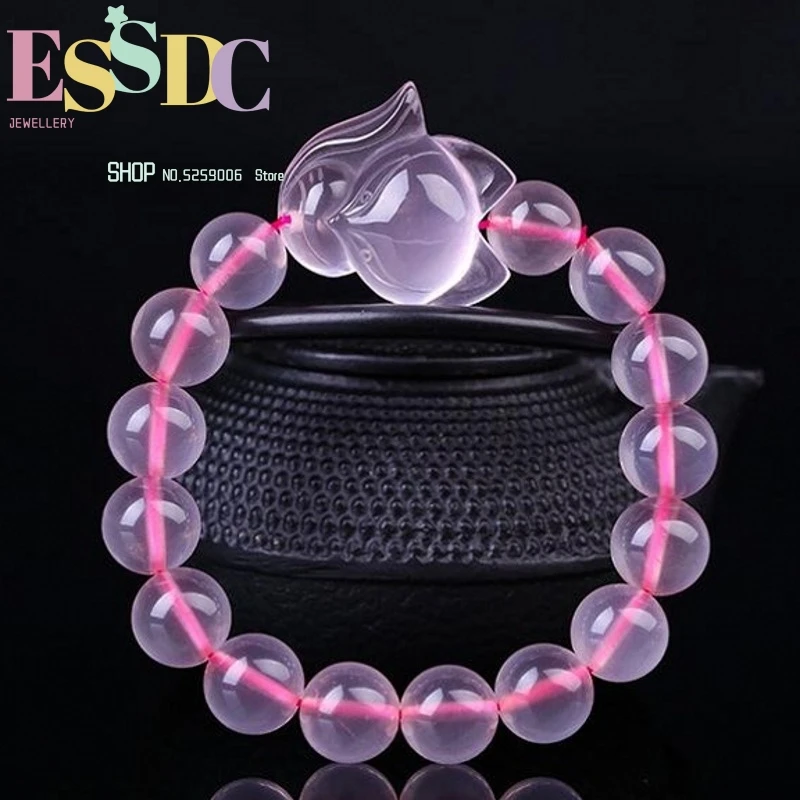 

Wholesale Natural Ice Seed Ladies Single Circle Powder Crystal Fox Bracelet Jewelry