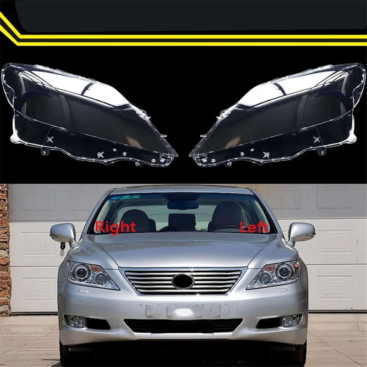 Фото Для Lexus LS460 10-12 корпус фары автомобиля крышка фары объектив лампы фары стекло авто корпус крышка правая №1
