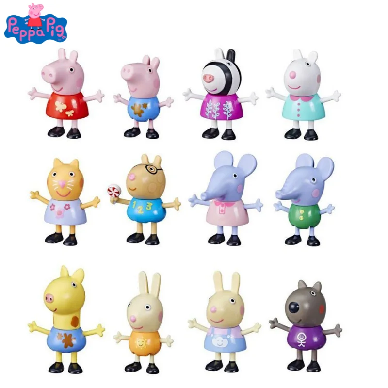 Peppa Pig Suzy Sheep George Pig Anime Peripheral Cartoon Kawaii Ornament Hand-made Blind Box Creative Model Surprise Gift Box