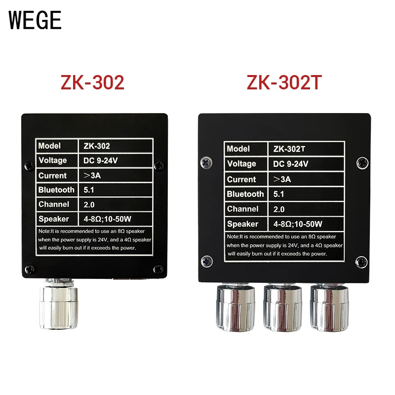 WEGE ZK-302 302T 30Wx2 2 0 канальная стерео аудио цифровая плата усилителя мощности BT 5 1