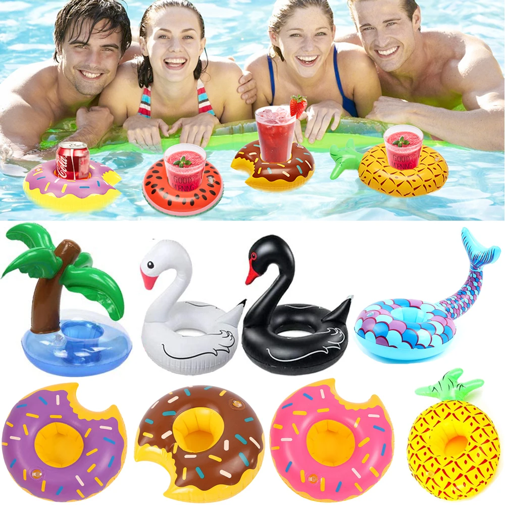 

Pool Floaties Bar Coasters Kids Toys Inflatable Drink Holders Inflatable Cup Coasters Swimming Pool Float Drink Floats
