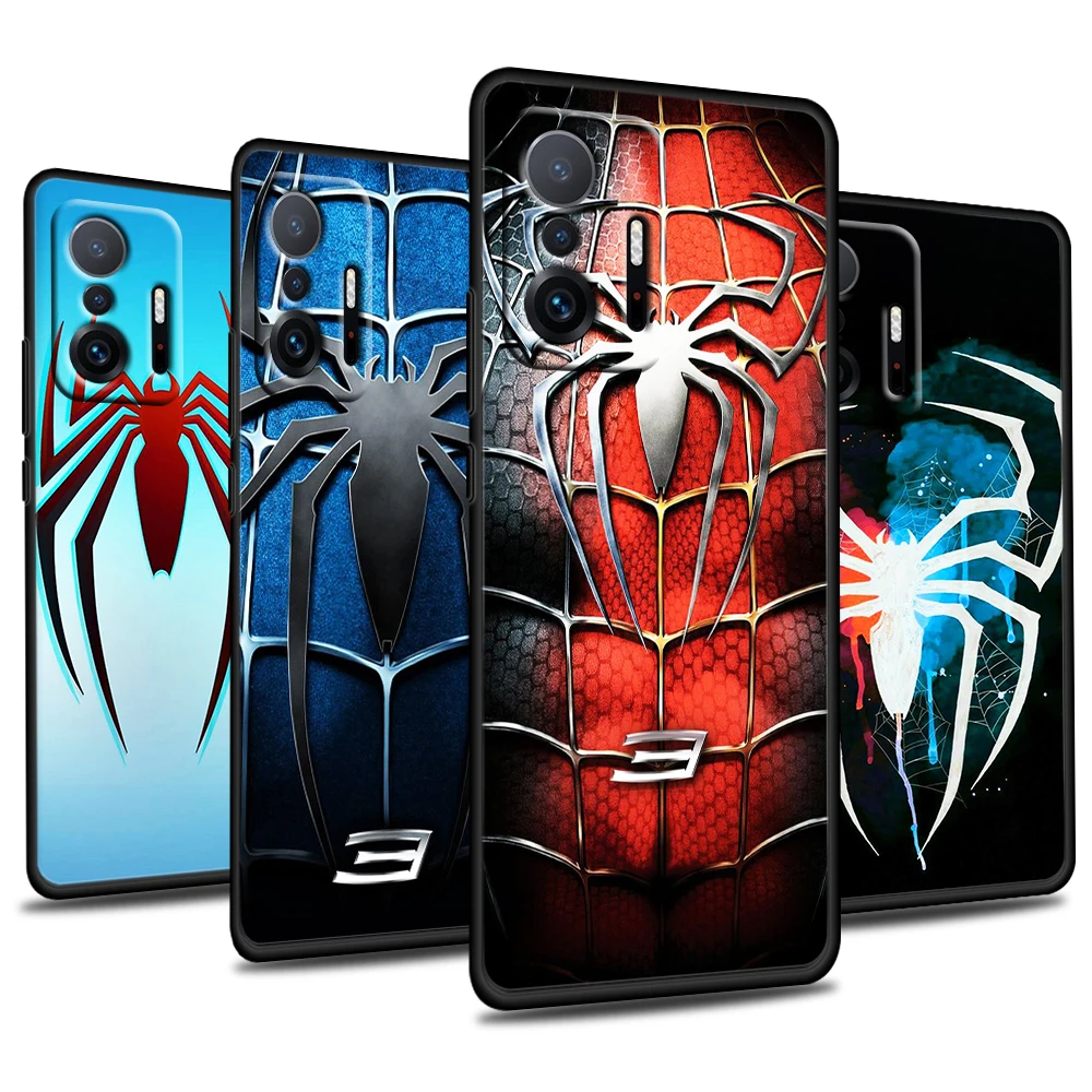 

Marvel SpiderMan Avengers Cool For Xiaomi Mi 11 10 Ultra 11T 10T Note10 Pro Lite 11i 10i 10S 5G Soft TPU Black Phone Case Cover